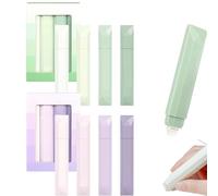 8Pcs Double Sided Tape Pens, Double Sided Tape Pens for Wrapping Paper, Glue Tapes Rollers for Crafts, Scrapbook Supplies, Double Sided Tape Roller for Crafting, Cards, Album, Journal (Purple+Green)