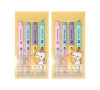 8Pcs Double Tip Highlighter Pen Fast Drying Broad Obliqued for Color Coding Scrapbooking Calendar Journal Notebook Double Markers