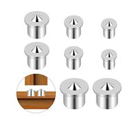 8Pcs Dowel Pin Center Dowel Centre Point Set, Woodworking Alignment Tool Points Marker Drill Center Stainless Steel for Woodwork Drill Tools, 6/8/10/12mm