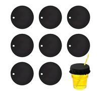 8PCS Drink Covers Anti Spike, Reusable & Washable Cup Covers for Drinks with Straw Hole, Anti Spike Drink Covers for Women & Girls, Ideal for Parties, Bars & Clubs