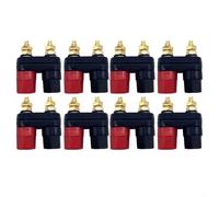 8PCS Dual Banana Couple Terminals Electrical Binding Posts for Speaker Systems with Screw Lock and Oxidation Resistant Materials