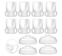 8Pcs Duckbill Valves and 4Pcs Diaphragm for Momcozy M5 Replacement Parts,Transparent Wearable Duckbill Valve Replacement Accessories,Silicone Breastfeeding