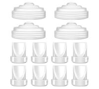 8Pcs Duckbill Valves and 4Pcs Silicone Diaphragm Compatible with Momcozy M5 Replacement Pump Parts for M5 Wearable Breast Pump (Transparent)