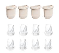 8pcs Duckbill Valves and 4pcs Silicone Diaphragms Compatible with eufy S1 Pro/S1/E10/E20 Breast Pump, Replace for Lansinoh Discreet Duo/NCVI/NICEGREEN/Nuliie/Zooawa S32 Breast Pump Parts