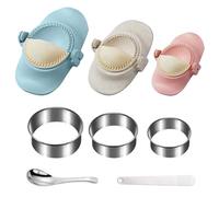 8Pcs Dumpling Maker, Dumpling Press 3 Sizes Empanada Maker, Dumpling Mold Manual Chinese Dumpling Cutter, Empanada Press for Kitchen Home Family Gathering Picnic