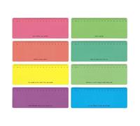 8PCS Dyslexia Overlay Ruler, Visual Aids Window Reading Ruler Overlays Reading Tracking Rulers Guided Reading Highlight Strips Coloured Overlay for Kids Teacher Supply Assistant
