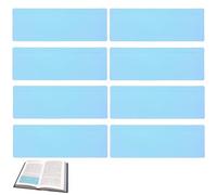8Pcs Dyslexia Overlays Blue Guided Reading Strips, Colored Tracking Highlight Reading Ruler, Teaching Supplies, Overlay Bookmark for Dyslexia Visual Stress ADHD