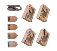 8pcs Eid Boxes Krafts Paper Candy Chocolate Packaging Box For Muslims Festival Celebration Party Supplies
