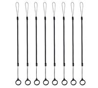 8pcs Elastic Lanyard Tether, Retractable Spring Coil Strap with Anti-Lose Rings Pen Coil Lanyard Cord Clipboard Pen Leash for Tethering Drawing Stylus to Touchscreen