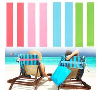 8Pcs Elastic Sunbed Towel Bands, Towel Bands for Beach Sun Loungers, Best Beach Chair Towel Clips, Beach Towel Holder for Cruise Chair 2* (Pink02+Pale Pink+Pale Blue+Green, 0.6mm Thick)