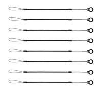 8pcs Elastic Tether Lanyard, 9.8 Inch Pen Leash Anti-Lose Stylus Tether Retractable Spring Coil Strap Stylus Lanyard Cord for Tether Drawing Pen to Tablet Touchscreen (Black)