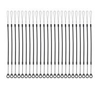 8pcs Elastic Tether Lanyard, 9.84 Inch Retractable Spring Coil Strap for Stylus Pen Leash Anti-Lose Stylus Tether Cord for Tablet Touchscreen Drawing Pen Holder (Black)