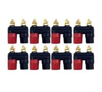 8PCS Electrical Banana Couple Terminals Binding Posts for Speaker Cable Wiring with Copper and Gold Plated Components to Signal Integrity