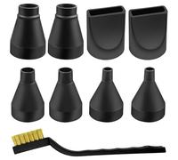 8pcs Electrical Mortar Sprayer Joint Gun Nozzles，Electric Mortar Injection Mortar Press Applicator Removable Nozzles of Cement Caulking Gun,with 1 Brush