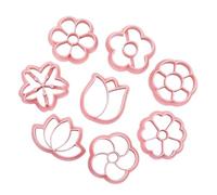 8pcs Elegant Flower Shaped Cookie Bakewares | Biscuit Fondant Embosser Stamp for Wedding Party Dessert Baking Supplies Professional and Home Baking