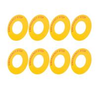 8pcs Emergency Stop Sign Peel and Stick 1.22 Id X 2.44 Od