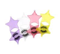 8Pcs Empty Plastic Lash Boxes Star Shape Eyelash Storage Box Travel Case 3D False Eyelashes Packaging Gift Boxes Holder Organizer for Women Girl Eyelash Storage and Packaging False Eyelashes, 4 Colors
