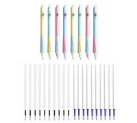 8PCS Erasable Ballpoint Pens, Blue/Black Color Refill, Cute Rollerball Retractable Pen for Drawing Writing Planner Journaling Crossword Puzzles Office Supplies