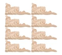 8pcs European Style Carved Wood Applique Corner Decoration 10cm