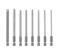 8Pcs Extra Long for torx Screwdriver Bit Set, 1/4 Inch Hex Shank 150mm, T8-T40 Star Bits for Electric Drill and Manual Driver, Alloy Steel