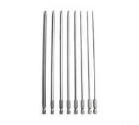 8Pcs Extra Long For Torx Screwdriver Bits 200mm, Alloy Steel Star Bit Set with Hex Shank 6.35mm for T8 for T15 For T20 For T25 T27 For T30 T40