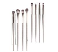 8Pcs Eye Makeup Brushes Set Eyeshadow Brush Eyebrow Contour Eyeliner Brush Women Eyes Cosmetic Blending Detail Make Up Tools Kit,Champagne,8PCS