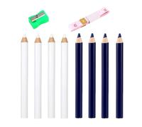 8pcs Fabric Pencils for Sewing, Water-Soluble Tailors Pencil Set with Sharpener & Soft Tape Measure 2 Colors Fabric Marking Chalk for Quilting Sewing Dressmaking DIY Crafts Supplies