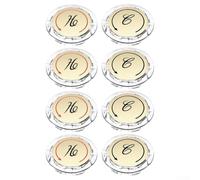 8Pcs Faucet Index Buttons Cold And Hot Sink Shower Knobs Handle Sign Stickers Faucet Control Indicator Buttons With Clear Labels