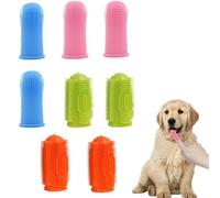 8pcs Finger Toothbrush, 360º Toothbrush Finger, Silicone Pet Teeth Cleaning Toothbrush Set Suitable for Dogs and Cats Dog Dental Plaque Dog Teeth Cleaning Care (Two Types)