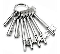 8Pcs Fire Brigade Keys Set Universal Firemans Drop Master Key Fire Door Key | FB1 FB2 FB4 FB5 FB11 FB14 Emergency Access Maintenance Panels Communal Doors