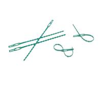8pcs Fish Bone Spur Plant Tie Adjustable Plastic for Orchid Stakes | Light Green Garden Helper, Quick Training for Balcony Growth and Garage Tidiness
