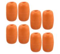 8pcs Fishing Marker Buoy with 18mm Center Hole, Orange PVC 11.5x6x6cm | Deep Water Line Marking, Anchor and Mooring Lines, Float Set for Aquaculture Operators and Anglers
