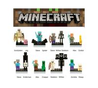 8Pcs FIt Lego Minecraft Diamond Steve Minifigures Kids Toys Gifts