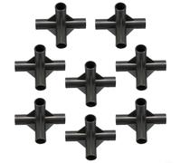 8PCS Fitting 8/12/16/19mm 4 Types Stable Support Heavy Duty Greenhouse Frame Building Connector Suitable for Grape Trellis Sunscreen Shed Gardening(19mm)