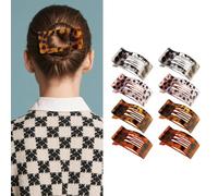 8PCS Flat Hair Claw Clips,Large Matte Rectangle No-Slip Claw Clips for Women, French Flat Square Hairclips for Thick Medium Thin Hair, Strong Hold Styling Barrettes Accessories (D)