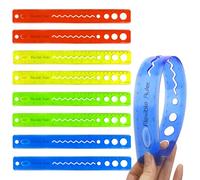 8PCS Flexible Ruler for Kids Adults, 30cm/12inch Bendable Rulers Folding Soft Plastic Rulers Shatterproof Straight Measuring Tools Gift for School Classroom Office (Rainbow)