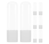 8pcs Flosser Tip Storage Case with Lid, Plastic Dustproof | Independent Slots, Secure Closing, Impact Protection, for Oral Irrigator Nozzles and Orthodontic Tips