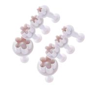 8Pcs Flower Plunger Cookie Cutter DIY Blossom Flower Cake Fondant Mold Plastic Cake Decorating Tools Baking Accessories Cookie Cutters for Baking Plastic, Fondant Cutter