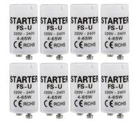 8pcs Fluorescent Light Starter Switches S10, 4-65W 220-240V Starters for Fluorescent Tubes & Tube Lamps - Quick Start, Energy Efficient, Durable & Safe for Home, Office, Workshop