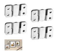 8pcs Flush Mount Brackets,Flush Concealed Mount Bracket for Large Picture Hanger Hanging Buckle Furniture Connector Sectional Couch Connectors Mirrors,Heavy Duty Stainless Steel Concealed Wall Fixing