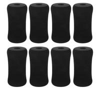 8pcs Foam Foot Pad Roller Cover for Gym Machine Tube Rollers | Inner 20mm Outer 70mm Length 130mm, Black Plastic Rubber Foam, for Inversion Tables