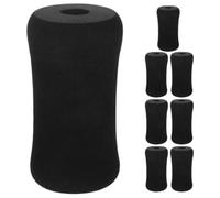8pcs Foam Foot Pad Roller Cover Replacement for Exercise Machines | Black Foam Rubber Plastic Sleeve, 70mm Outer 20mm Inner 130mm, Cushioning Protection