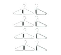 8Pcs Foldable Hangers, Plastic Portable Folding Clothes Hanger, Travel Hangers (Green)
