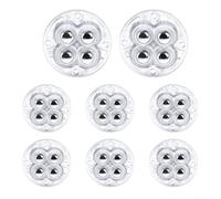 8pcs for mini Furniture Rollers 360° Swivel Wheels Heavy Duty(Transparent) | Low profile 48mm height, fits under sofas beds, transparent white black options, minimal clearance needed