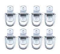 8Pcs Forged D - Ring Lashing Ring, Tie Down Anchor for Truck Trailers Boats, Heavy - Duty Iron Load Anchor with 1000kg Capacity, Resistant Mounting Ring for RVs ATVs