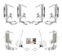 8pcs Free Motion Foot for Sewing Machine, Metal Quilting Presser Foot Set Close Toe, Open Toe, Embroidery Feet Compatible With Brother, Compatible With Singer Most Machines