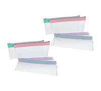 8pcs Frosted Zipper Money Envelope Wallet for Bills and Coins