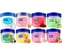 8PCS Fruit Flavored Lip Balms, Intensive Lip Repair Treatment for Cracked, Dry and Chapped Lips, Moisturizing, Hydrating, Brightening, Gift for Women Girls