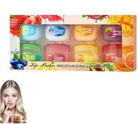 8Pcs Fruit Flavored Lip Care Set, 4-in-1 Mini Lip Balms, Glosses, Night Balms, Colorless Lipsticks, Long-Lasting Moisturizing and Nourish Lip Mask, Lip Care Lip Stick Gift Set For Women Girls