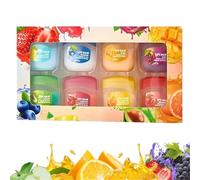 8Pcs Fruit Flavored Lip Care Set - 4-in-1 Mini Lip Balms, Long-lasting Moisturizing, Repairing and Nourish Lip Mask, Natural Hydrating Moisturiser for Dry Lips (1 Pcs)
